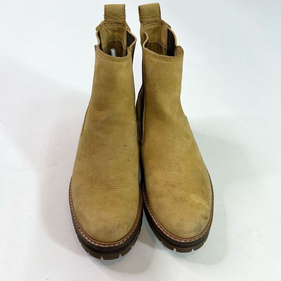 Timberland Boots Womens Size 8 Tan Suede Pull-On Chelsea - Picture 5 of 9
